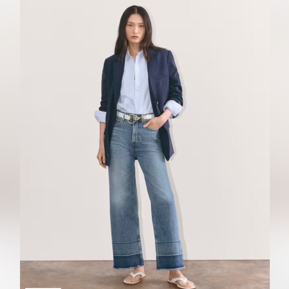 Everlane Blue Wide Leg Jeans